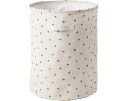 Vertbaudet Opbergmand - bedrykte hartjes - dino - 50x40 — afbeelding 1