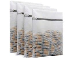 Waszakken - Waszakjes met Rits - Wasnetten - Waszak - Waszakje Lingerie - Laundry Bag - 4 Premium Honingraat Delicates Waszakken - met Rits Reisopslag Organisatietassen Kledingwaszakken - voor ondergoed Lingerie Klein -30x40cm — afbeelding 1