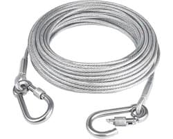 Gecoate Staaldraad Waslijn - Kleding Touw Outdoor Lijn - Kleding Drogen - Antislip Gecoat - Tot 20 meter - Meerkleurig