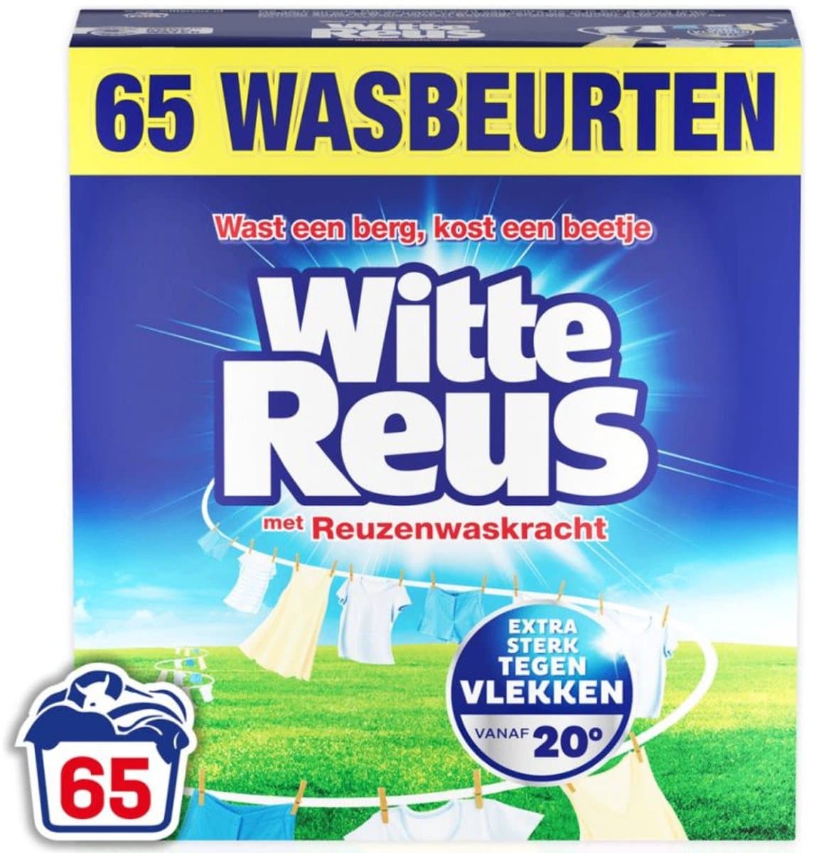 Witte Reus Waspoeder - Wasmiddel - Witte Was - 60 Wasbeurten - Grootverpakking — afbeelding 1