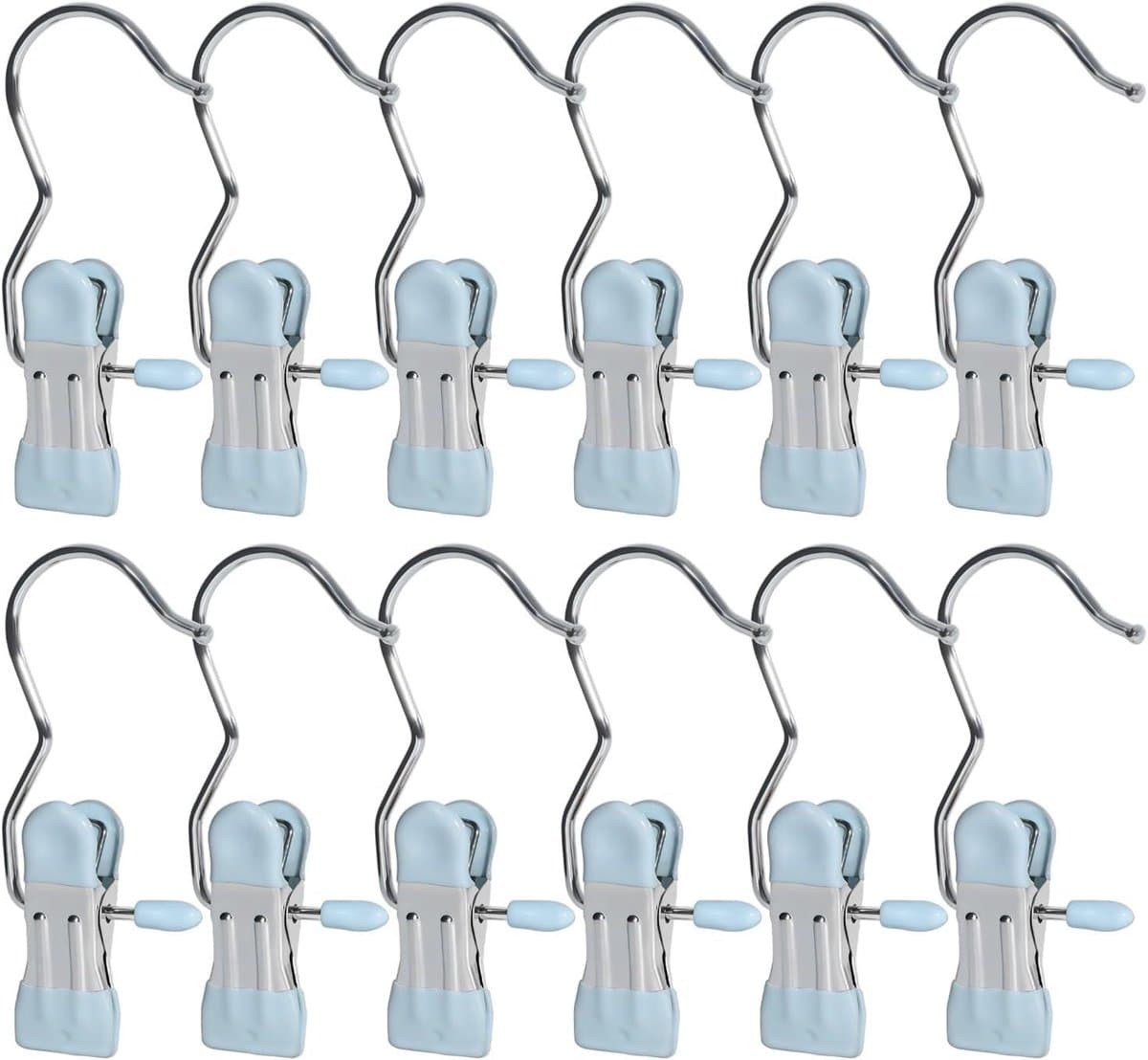 Wasknijpers - Hanger Clips - Kleding Ophangen - Dubbele Klem - 15 Stuks - Blauw — afbeelding 1