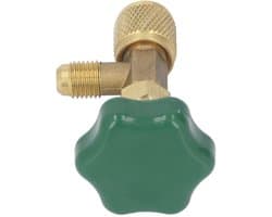 Dailygoods- Koelmiddelventiel Hoogwaardig Koper - Airconditioning Ventiel - 1/4 Inch SAE - Antislip Schakelhendel - Eenvoudig te Installeren - Compact Design - Koelmiddelklep
