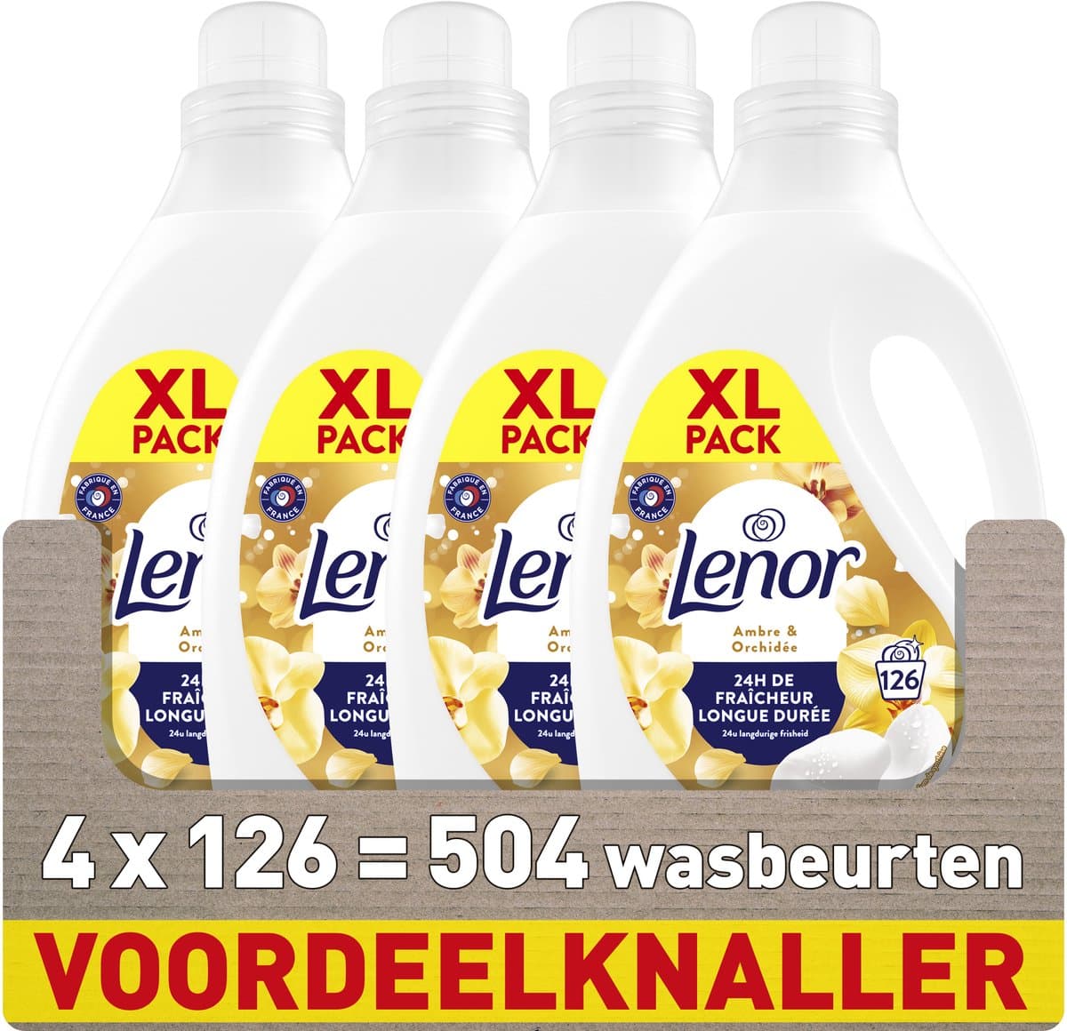 Lenor Wasverzachter - Amber & Orchidee - 4 x 126 Wasbeurten — afbeelding 1