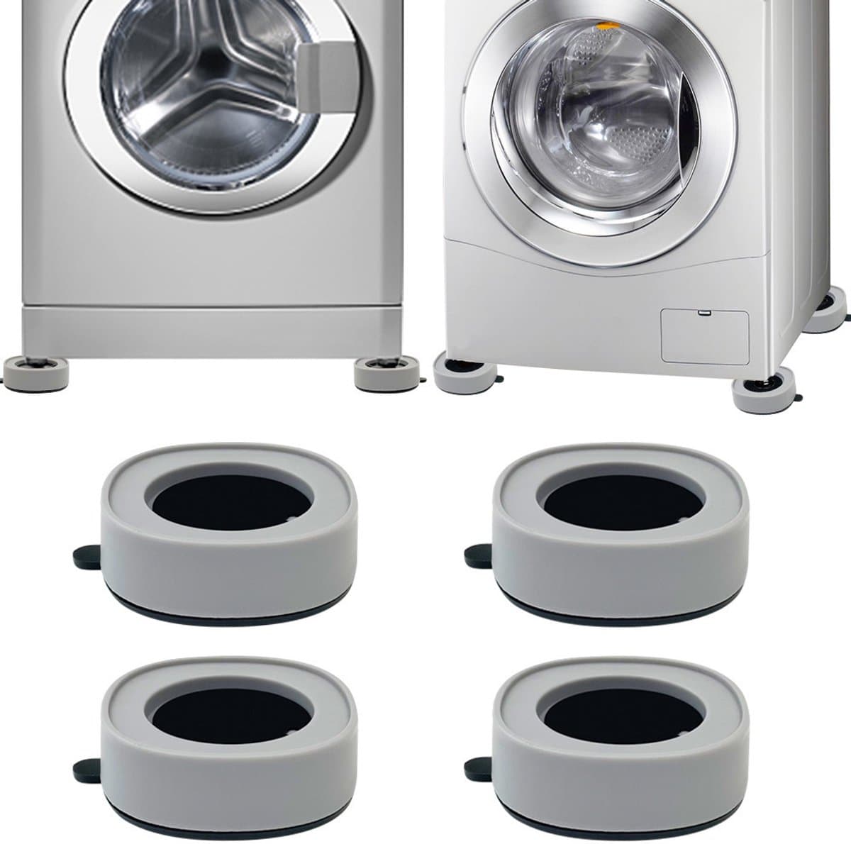 8-delige Anti-Vibratie Onderzetters geschikt voor Wasmachine & Droger – Antislip & Geluidsdempend, Geschikt geschikt voor Alle Wasmachines & Drogers — afbeelding 1