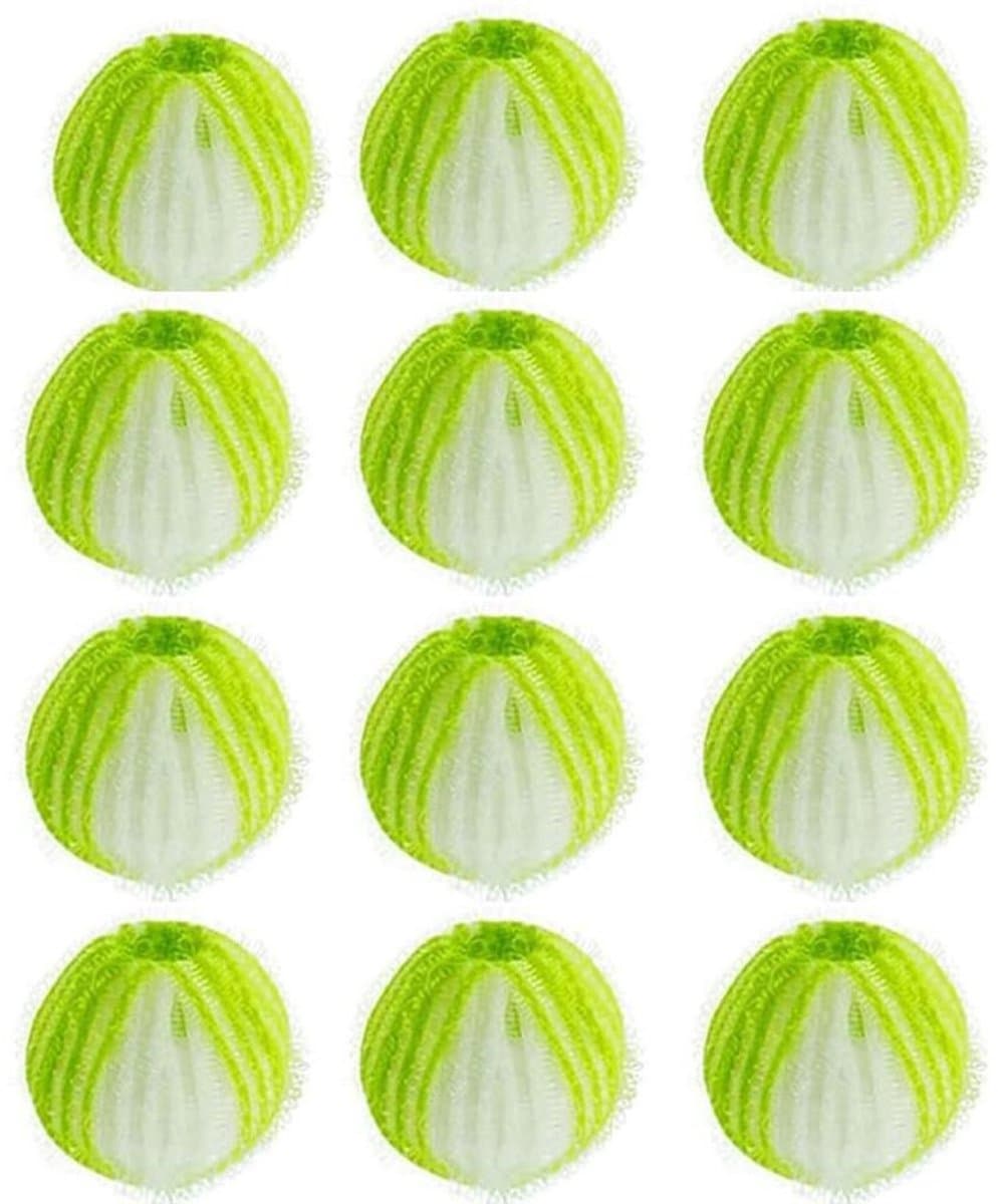 Deze 12-delige wasaccessoireset bevat herbruikbare wasballen die geschikt zijn voor wasmachines en drogers. De ballen verwijderen katten- en hondenhaar en zijn gemaakt van hoogwaardig nylon. — afbeelding 1