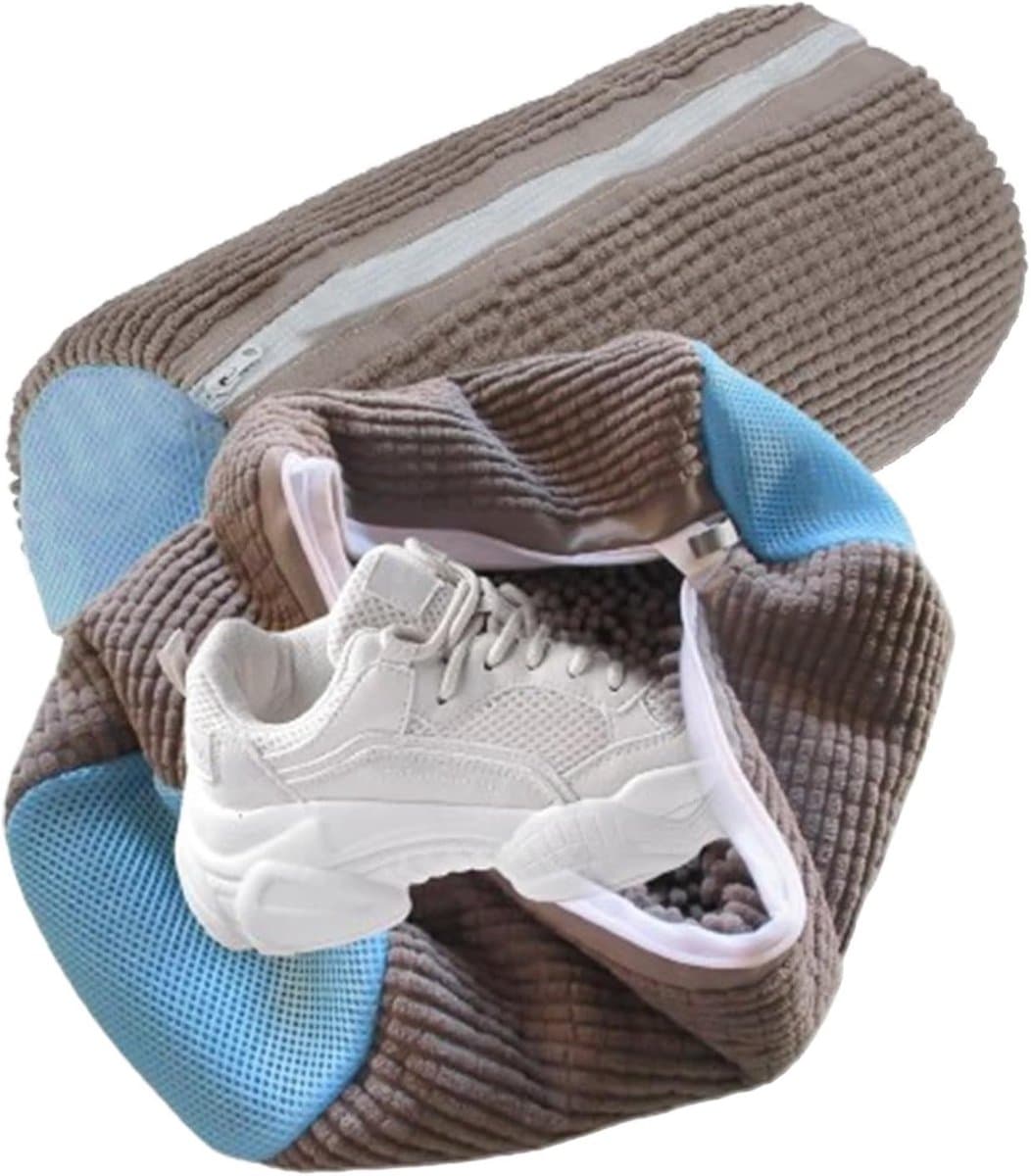 Shoe Wash Bag - 2 Pieces - Zip Shoe Bag - Ademend Chenille Schoenreiniging - Waszak voor Wasmachine en Droger — afbeelding 1