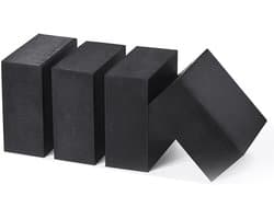 Rubberen Blokken - Bankblok Stempel - Apparaten Dempen - Goede Schokabsorptie - 50x50 mm - Zwart