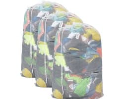 Waszakken van mesh, 90x60 cm, wit, 3 stuks
