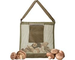 Paddenstoelenplukmand, Opvouwbare Opbergnetzak voor Fruitpluk, Geschikt voor Wandelen en Tuinieren (Groen)