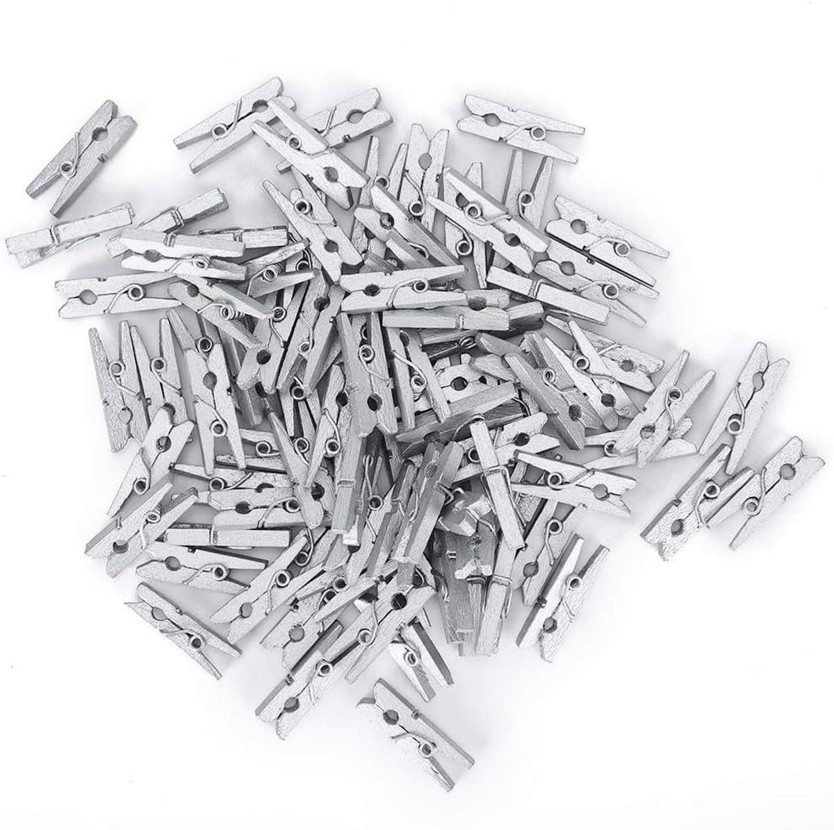 Houten Decoratieve Clips - Wasknijpers Decoratie - Foto's Ophangen - Glad Oppervlak - 300 Stuks - Natuurlijk Hout — afbeelding 1