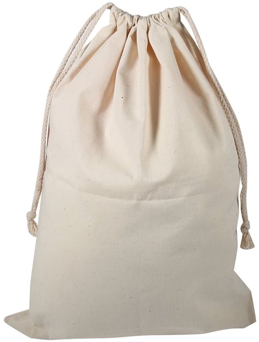 Dailygoody - Huishouden - Waszak - Grote capaciteit - Natuurlijk katoen - Eco-vriendelijk - Perfect voor thuisgebruik - Beige — afbeelding 1