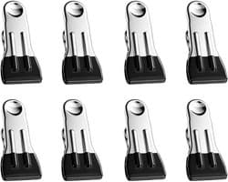 Metalen Klemmen - Kledinghangers Organizer - Kleding Drogen - Roestvrij Staal - 8 Stuks - Zwart