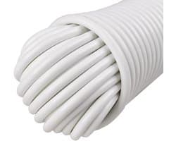 Plastic Gecoate Waslijn - Droogtouw Synthetische Vezel - Kleding Drogen Buiten - Glad UV-Bestendig Plastic - 100 voet - Wit