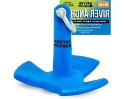 Rivieranker Boot - Paddenstoelanker Bootanker - Voorkomt Afdrift - Zeewaardig Gecoat Metaal - 3.6 kg Kleine Boten - Blauw
