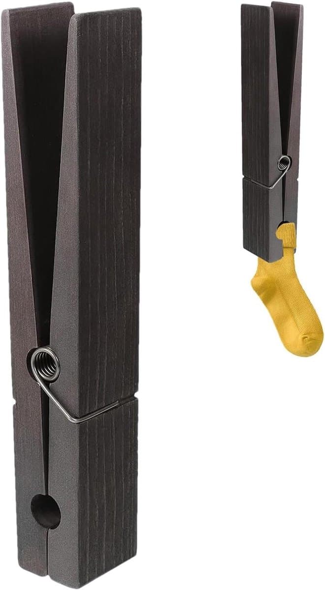 Grote Wasknijpers - Handdoekhouder Clips - Ruimte Besparen - Antislip Ontwerp - 30 cm - Zwart — afbeelding 1