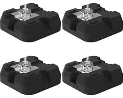 Airco Basis Kussens - Vloerondersteuning Mat - Stabiliteit Buitenunit - Trillingsdempend Ontwerp - 15x15x4.5 cm - Zwart