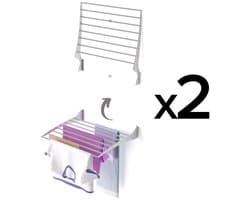 2x Foxydry Fold 60 wasdroogrek wandmontage clicksysteem - 60 x 50 x 10 cm