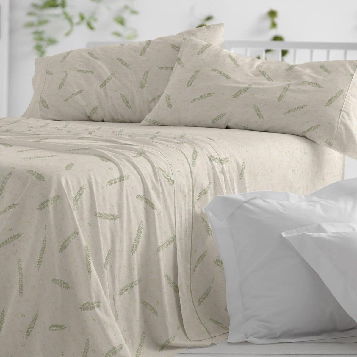 Blanco Beddengoedset, bed 180 cm (+ beschikbare maten), design 046, groen (180 x 190/200 cm) — afbeelding 1