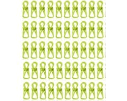 50-stuks Chipklemmen - Voedselzakklemmen - Wasknijpers - Mapklemmen - Fotodecoratie - Wanddecoratie - Geschikt voor het sluiten van snackzakken, het organiseren van documenten of het bevestigen van kleine huishoudelijke artikelen - Groen