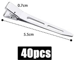 40 Stuks Pin Curl Duck Bill Clips - 6,5 cm Metalen Haarspeldjes voor Styling en Sectioning