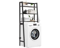 MRKLOOS Wasmachine Ombouw - Opbouwmeubel - Kast Wasdroger - Meubel - Zwart