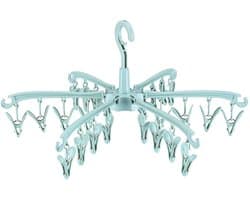 Opvouwbaar droogrek met 24 clips voor het drogen van sokken, ondergoed, babykleding, handdoeken, draaibaar droogrek voor sokken — afbeelding 1