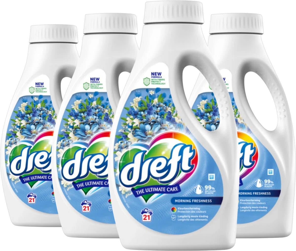 Dreft vloeibaar wasmiddel 84 wasbeurten 'Morning Fresh' - 4x 21 wasbeurten (4 x 945ML) — afbeelding 1