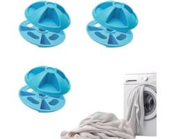 Anti-klitclips - 3 stuks - Herbruikbaar wasgoed - Voorkom dat dekens in de droger gaan draaien en wasmachine gaan draaien - voor dekens - dekbedovertrekken - kussenslopen - beddengoed - huishoudelijk gebruik - thuis - hotel - blauw