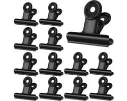 Kleine Zwarte Bulldog Clips Metaal 20 Stuks voor Kantoor en Knutselwerk