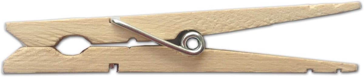 Grote Houten Wasknijpers - 8,4 cm - 30 Stuks Natuurlijk Hout — afbeelding 1