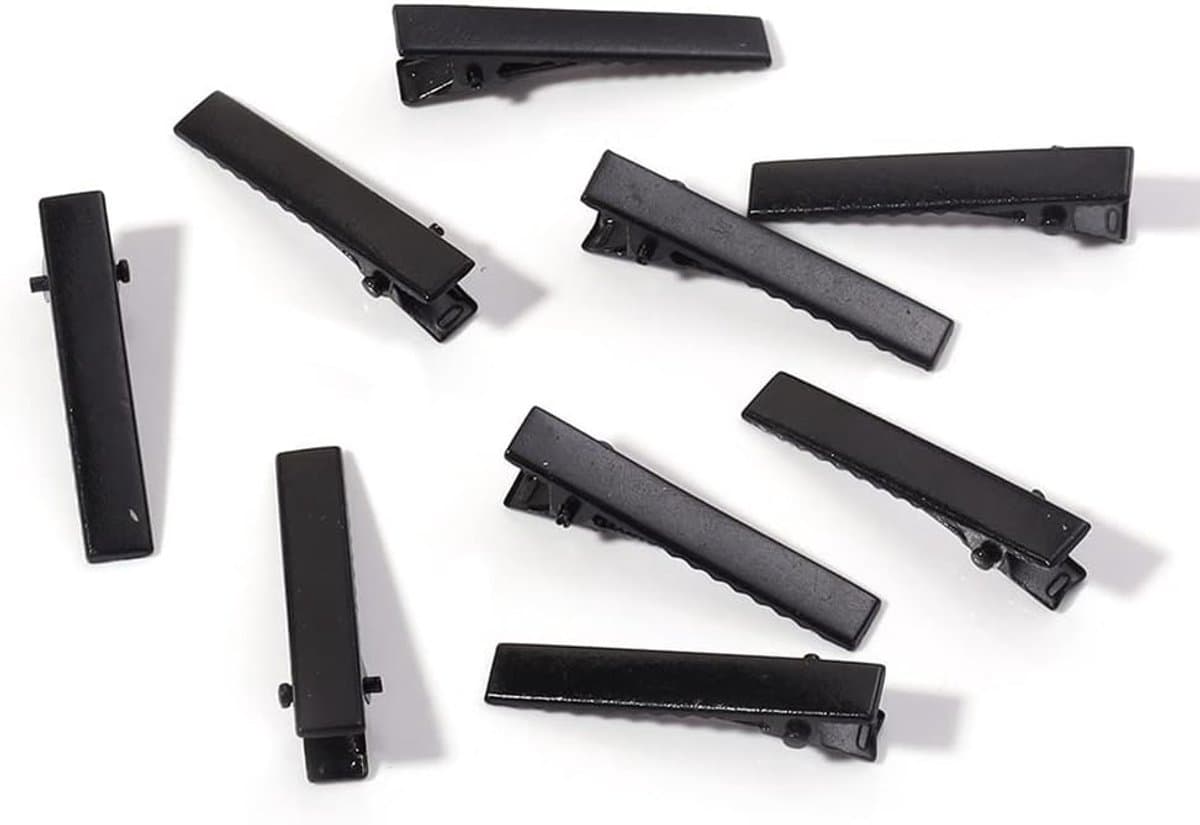 Haarspelden Set - Kappersclips Klemmen - Haar Stylen - Antislip Fixatie - 45 mm Lengte - Zwart — afbeelding 1