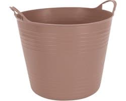 Excellent houseware flexibele wasmand - oudroze - 27 liter - kunststof - 42 x 40 x 35 cm — afbeelding 1