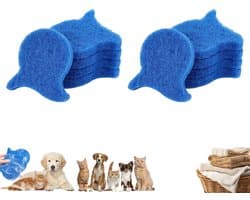 10 stuks - wasballen - Pluisverwijderaar voor kleding - Pluisballen die niet in de knoop raken - Pluisballen voor de wasmachine - Vlekverwijderende wasballen - Herbruikbare pluizenverwijderaar - Geschikt voor drogers, wasmachines en kleding (blauw)