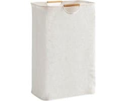 Katoen Wasmand - Waszak - Wasmand - Met handvaten - 30x30x40cm - Duurzaam - Hoge Capaciteit - Opvouwbaar -Wasbox - Organizer Kleding - Laundry Basket - Wasmanden - Vuile Klerenmand - Opbergmand - Eenvoudig — afbeelding 1