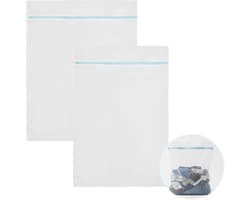 Set van 2 extra grote waszakken, 60 x 80 cm, duurzaam wasnet voor delicate kleding, gordijnen en beddengoed