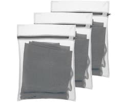 Dailygoods - 3 stuks kleine mesh waszakken voor delicate mini 40 x 30 cm duurzame lingerie zakken voor wassen delicate machine voor lingerie ondergoed sokken babykleding reizen 15,75 x 11,81 inch