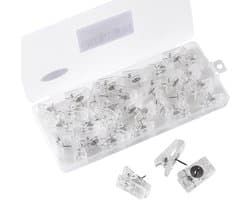 Transparante punaises - Wasknijpers clips - Foto's ophangen - Sterke veer - 30 stuks - Helder