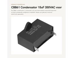 Dailygoods - CBB61 Condensator 15uF 350VAC voor Motoren