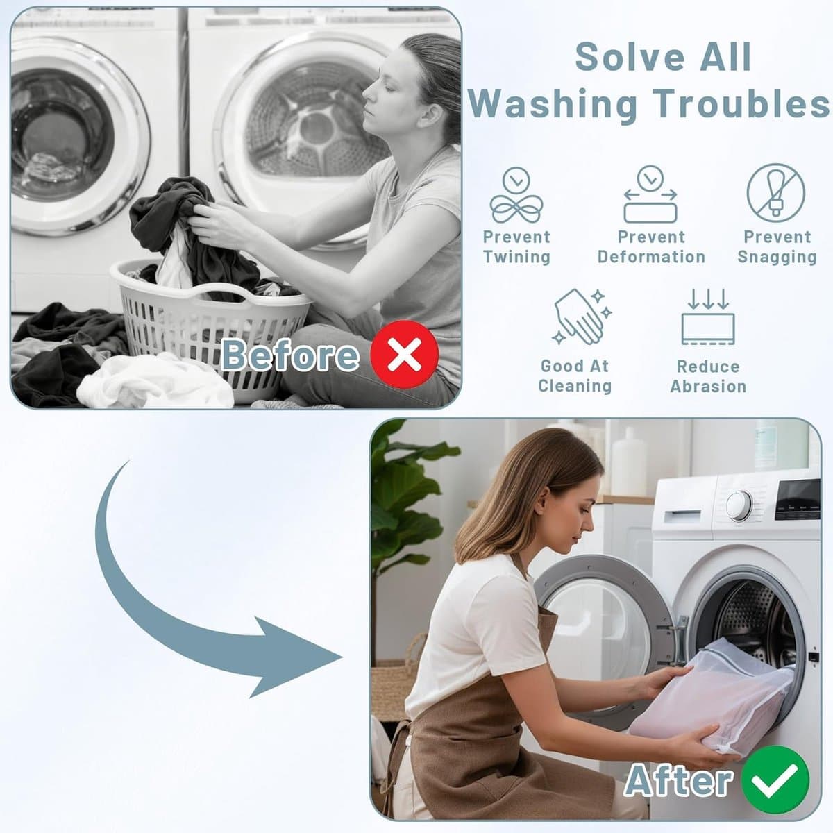 Mesh Waszakken - Polyester - 4 Maten - Duurzaam en Stevig - Voor Delicate Kleding — afbeelding 1