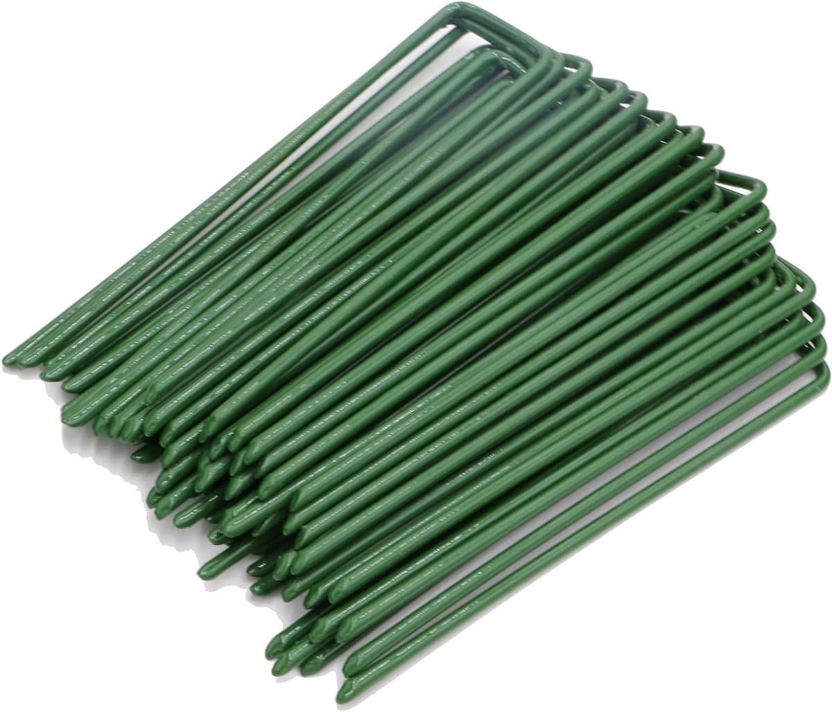Grondankers voor Tuin, U-vormige Stalen Pinnen, Tentpinnen voor Onkruidbestrijding, 15.2 cm, Set van 40, Ideaal voor Grondbedekking en Landschapsfabricage — afbeelding 1