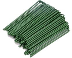 Grondankers voor Tuin, U-vormige Stalen Pinnen, Tentpinnen voor Onkruidbestrijding, 15.2 cm, Set van 40, Ideaal voor Grondbedekking en Landschapsfabricage