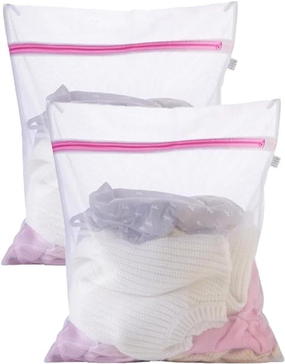 Thijox - Wasnet voor Wasmachine - Set van 2 Grote Waszakken 50 x 60 cm - Duurzame Waszak met Rits voor Beddengoed, Handdoeken en Reizen — afbeelding 1