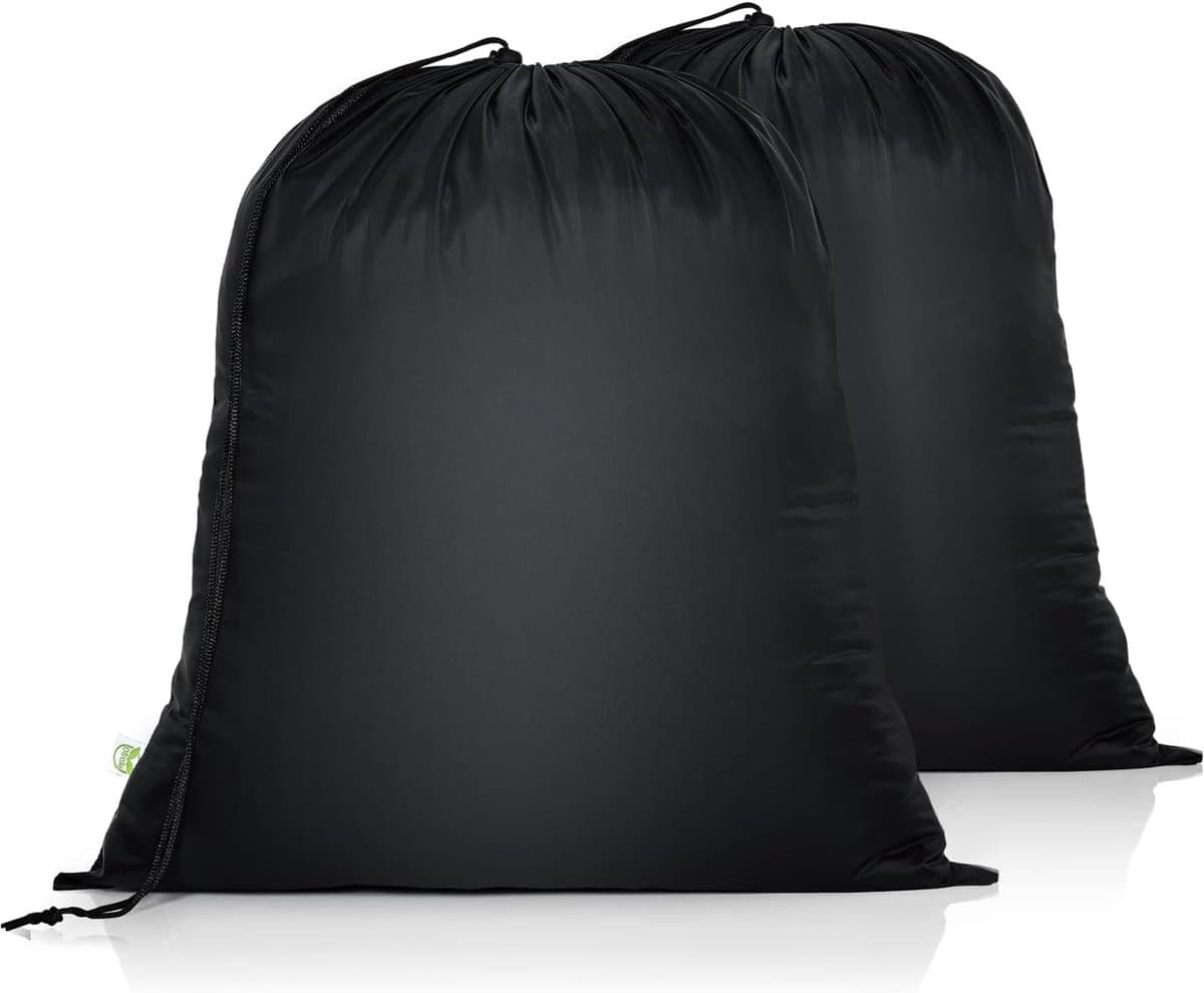 Thijox - OTraki Trekkoord Waszakken 2 Pack 50x60 cm Reizen Waszakken Vuile Kleding Organizer Scheurbestendig Polyester Opvouwbare Opbergtas Herbruikba — afbeelding 1