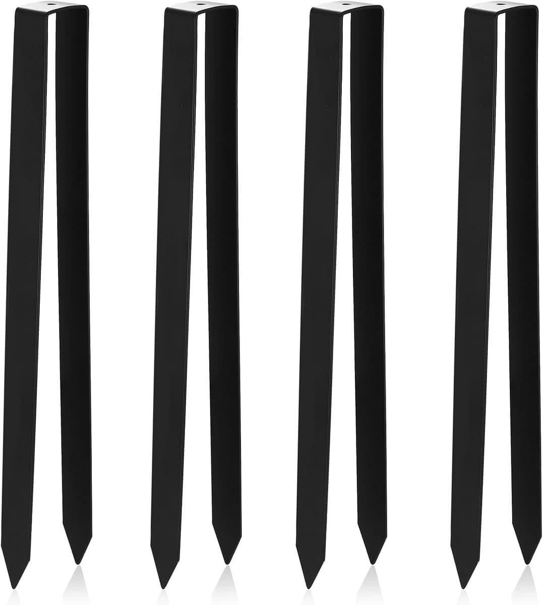 SnelShoppen - 4x Rozenboog Grondankers U-Pegs - Stabiliteit voor Tuin, Hoge Kwaliteit Poedercoated Metaal, Ideaal voor Rozenbogen en Tuinhekken — afbeelding 1