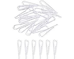 Dailygoods - 100pcs Transparante U-vormige Krokodillenclips - Schrijf- en Kledingclips voor Diverse Toepassingen