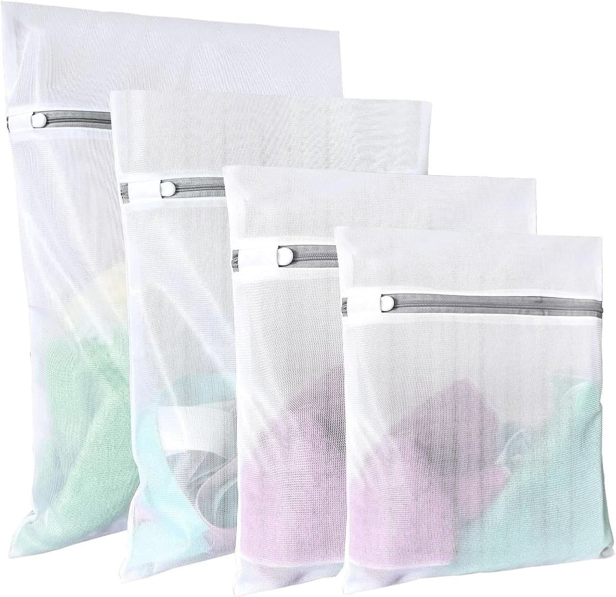 Set van 4 Herbruikbare Wasnetten met Rits voor Schoenen en Multifunctionele Waszakken voor de Wasmachine en Reizen — afbeelding 1