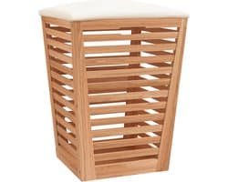 vidaXL - Badkamerkruk - 40,5x40,5x56 - cm - massief - walnotenhout