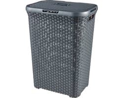 Curver Style Wasmand met deksel - 60L - Antraciet — afbeelding 1