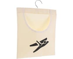 Wasknijperhouder met Opening - Opbergtas Clips - Wasknijpers Sorteren - Duurzaam Polyester Materiaal - 35.7 cm Breed - Beige