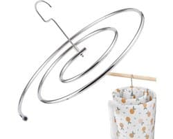 Spiraal Sheet Hanger - Droogrek Quilt - Beddengoed Drogen - Roestbestendige Coating - 200 cm Lengte - Zilverkleurig